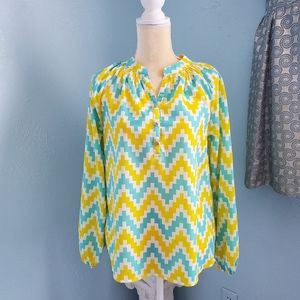 Macbeth collection Chevron top blouse C68